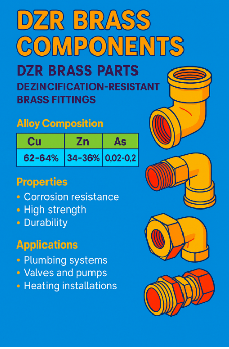 Dezincification resistant Brass Fittings DZR brass components manufacturers india