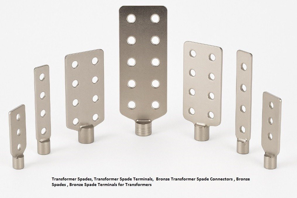Transformer Spades, Transformer Spade Terminals, Bronze Transformer Spade Connectors , Bronze Spades , Bronze Spade Terminals for Transformers