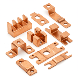Copper hot stamped parts 