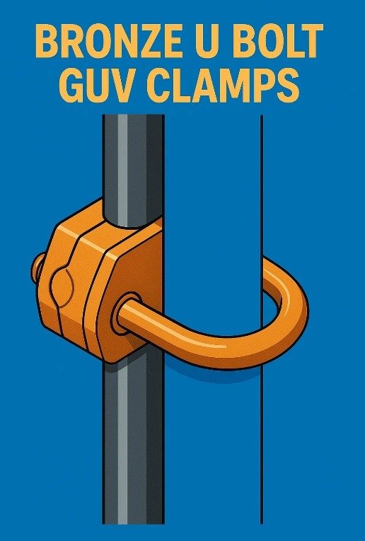  Bronze-U-Bolt-clamps-Guv-Clamps-Rod-to-cable-clamps-grounding-clamps-Copper-clamps