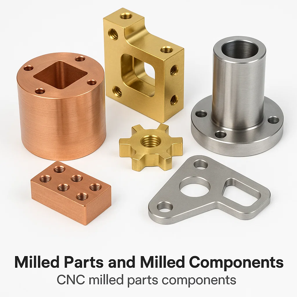CNC milled components, CNC milled Components, Copper Milled parts, Brass Milled parts, Milled Components,
