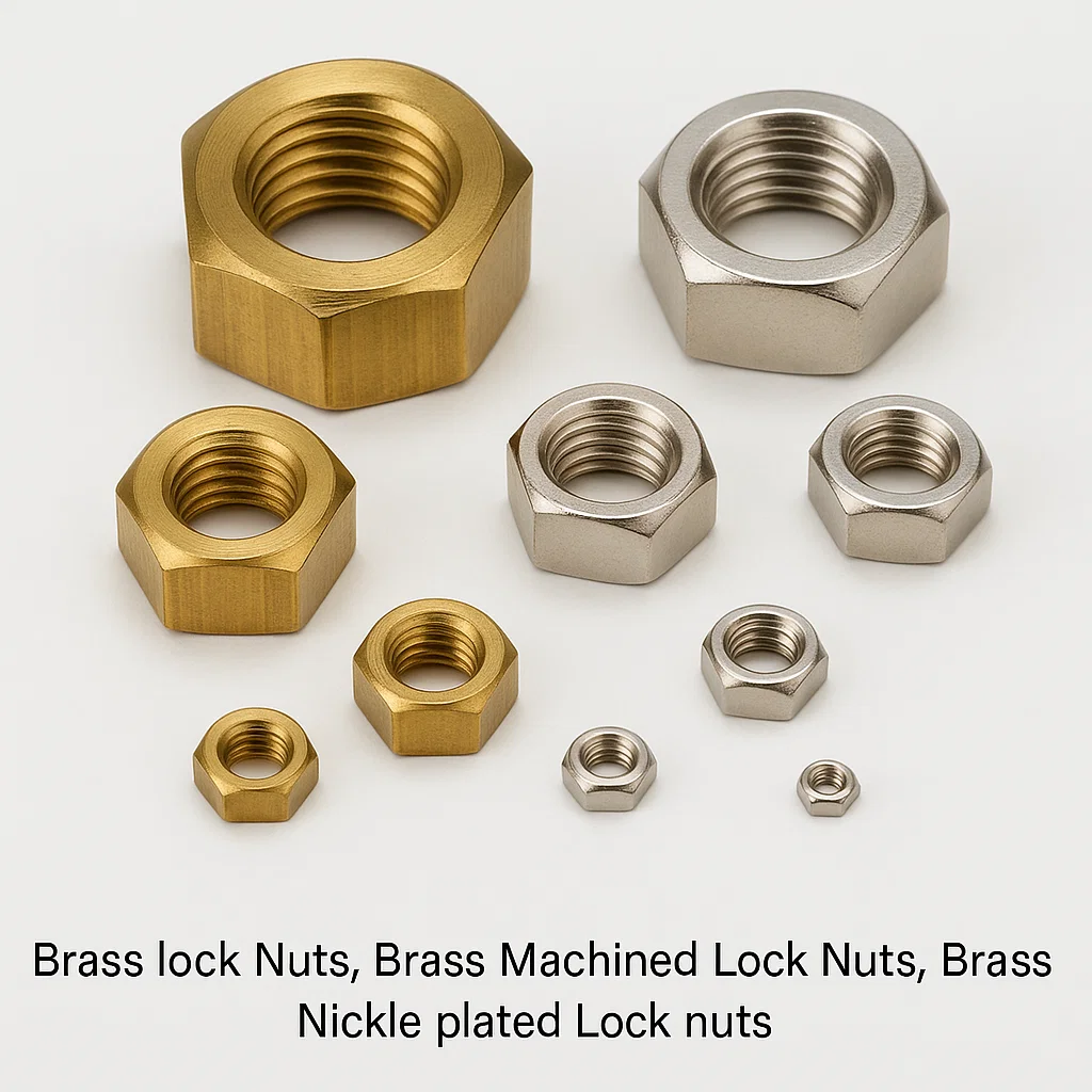 Brass Lock Nuts , Brass machined Lock Nuts