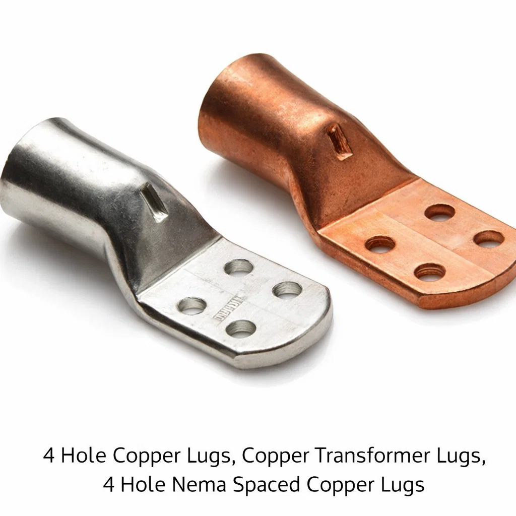 4 hole copper lugs, Copper Transformer Lugs, Copper Compression Lugs