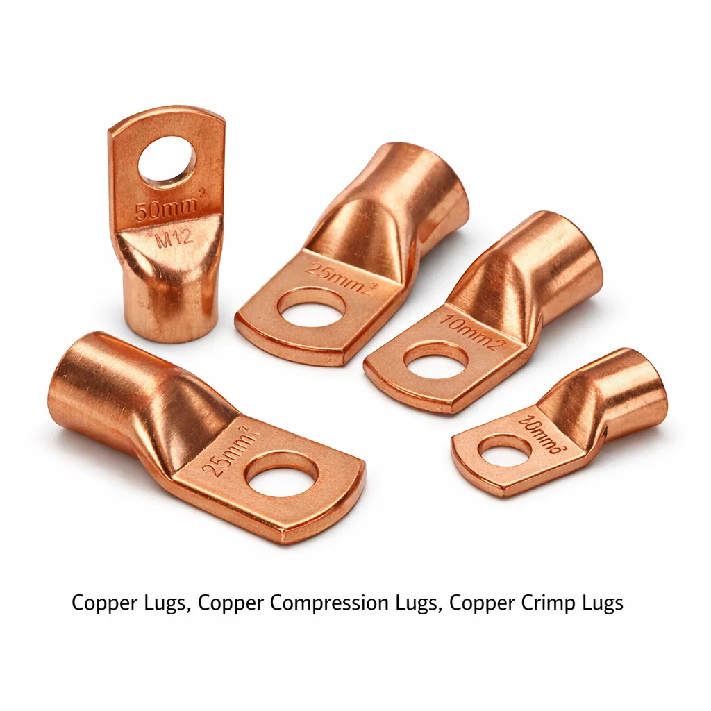 Copper Lugs, Copper Tubular Lugs, Copper Crimp Lugs, Copper Compression Lugs