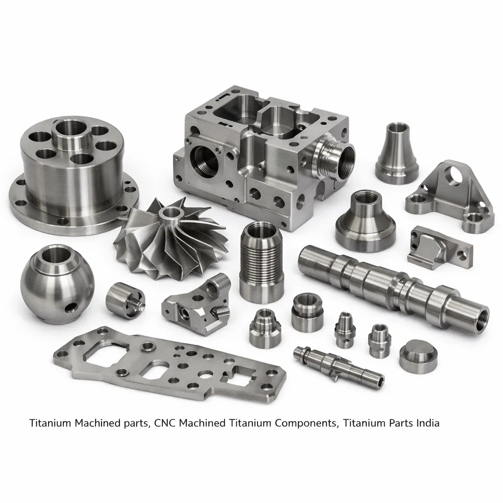 Titanium Machined parts, CNC Machined Titanium Components, Titanium Parts India