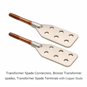 Transformer Spade Connectors, Bronze Transformer spades, Transformer Spade Terminals with Copper Studs